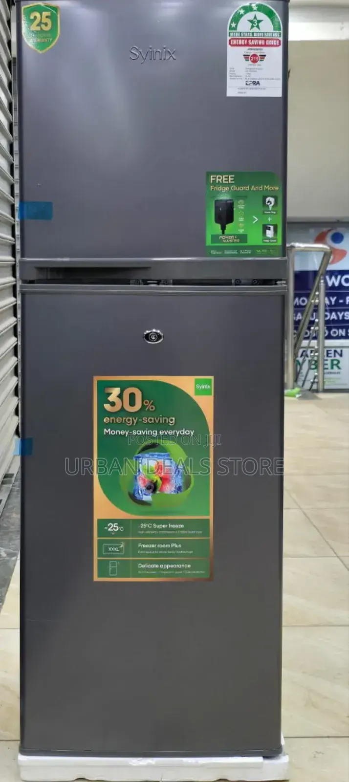 Syinix 137litres Double Door 3 Star Fridge