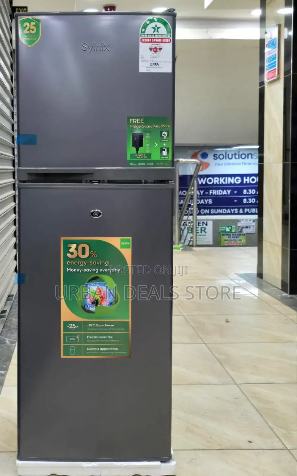 Syinix 137ltrs Double Door 3 Star Fridge