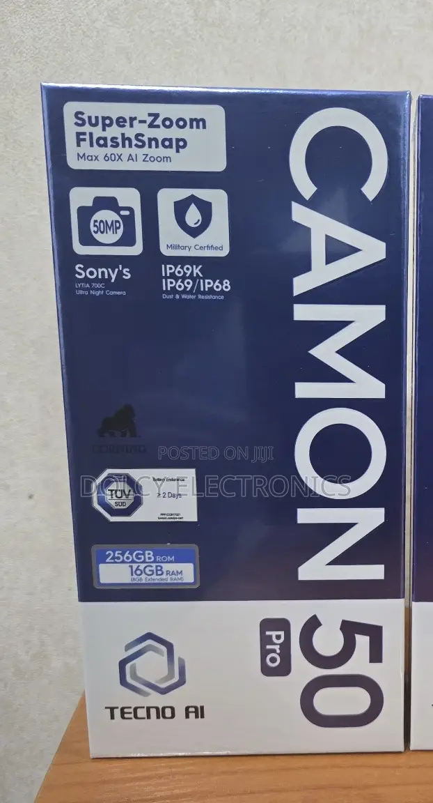New Tecno Camon 50 Pro 256 GB Black