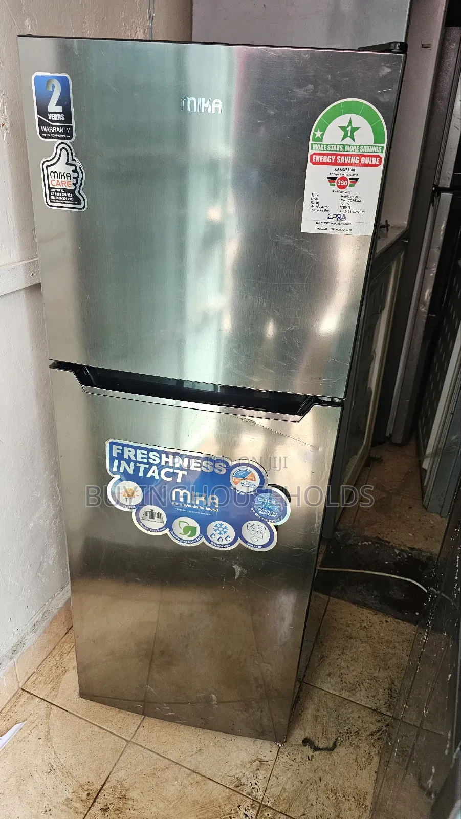 Mika 138l Fridge(Silver) Used