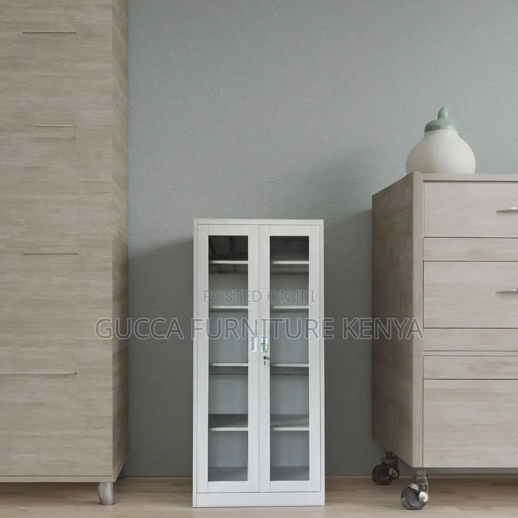 Glass-frame Metal Filing Office Cabinet