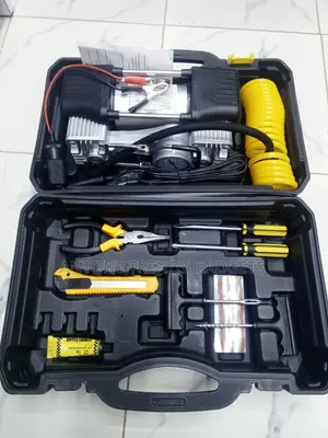 Portable 12v Dc Car Air Compressor Tire Pump Repair Tool Kit