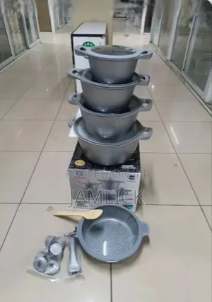 Grey Bosch 11-Piece Cookware Set With Silicone Lid Covers -Js