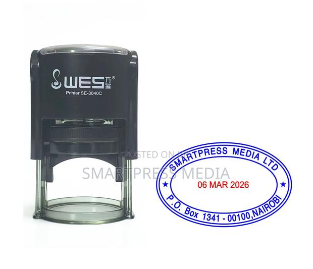 Wes Brand Oval Shaped Rubber Stamp