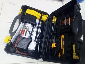 12v Portable Car Tyre Pump Inflator With Puncture Repair Kit