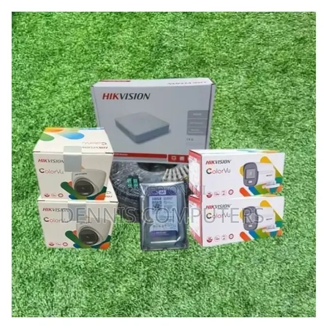 Hikvision CCTV 2mp Colorvu 4 CCTV Cameras Full Kit