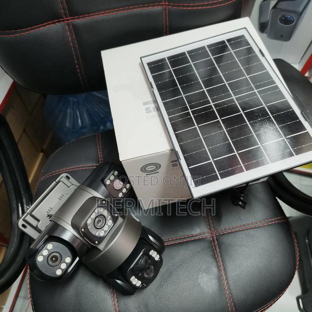 Triple Lens CCTV Smart Net Camera With Solar Panel