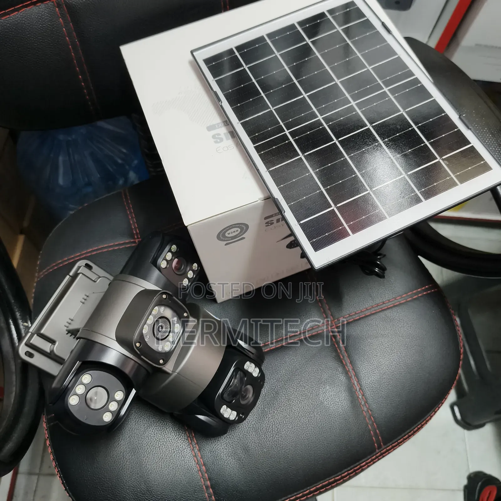 Triple Lens CCTV Smart Net Camera With Solar Panel