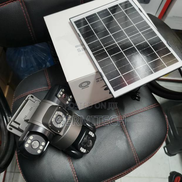 Triple Lens CCTV Smart Net Camera With Solar Panel - thumbnail 2