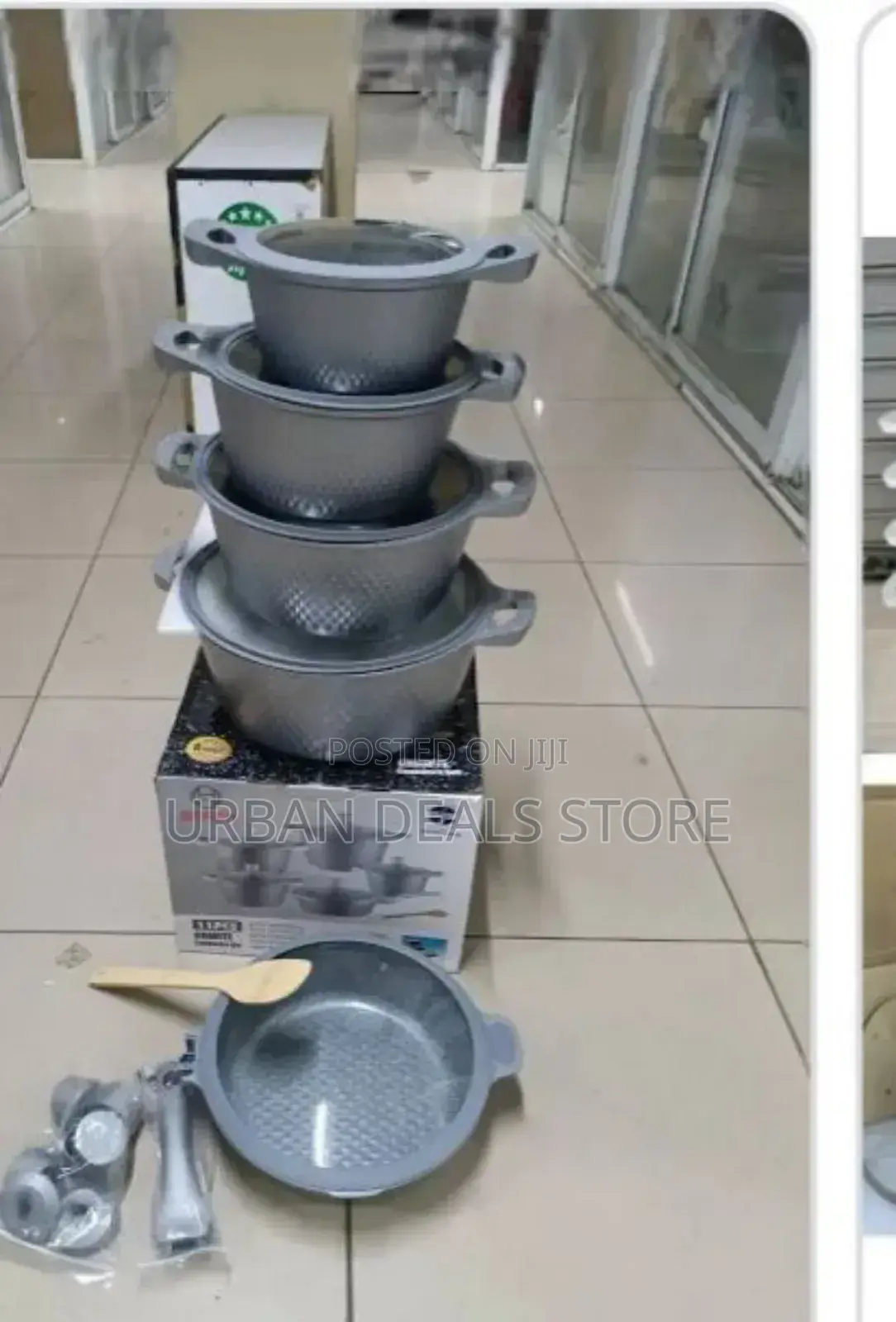 11pc Cookware,Silicone Lid Covers Small Diamond Texture* 
Grey Colour