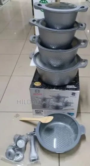 *_Bosch 11pc Cookware With Silicone Lid Covers. 
Small Diamond Texture
