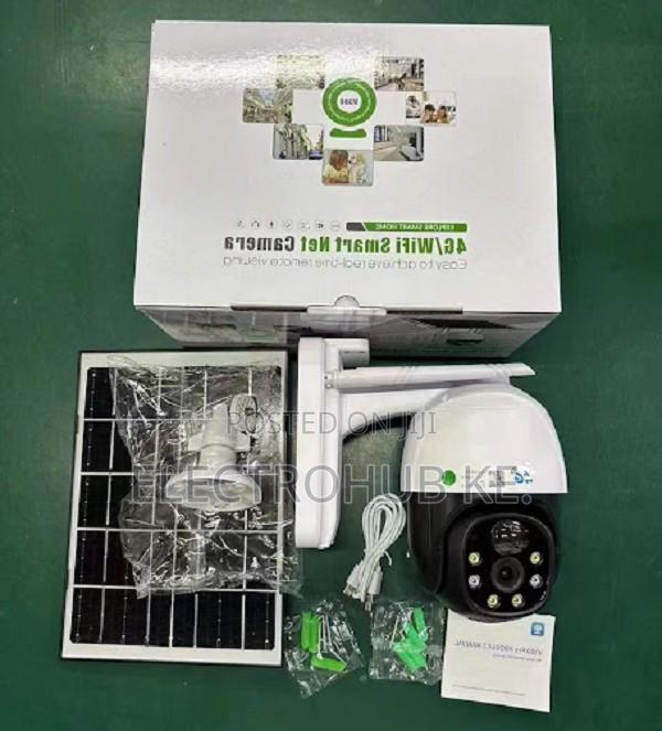 Solar Powered Ptz Solar Camera V380 Outdoor-4g With Simcard Enabled