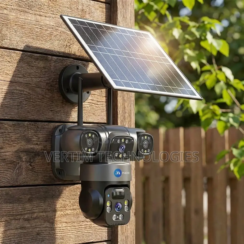 Smartphone 6mp 4g PTZ 3-Lens Camera With Solar