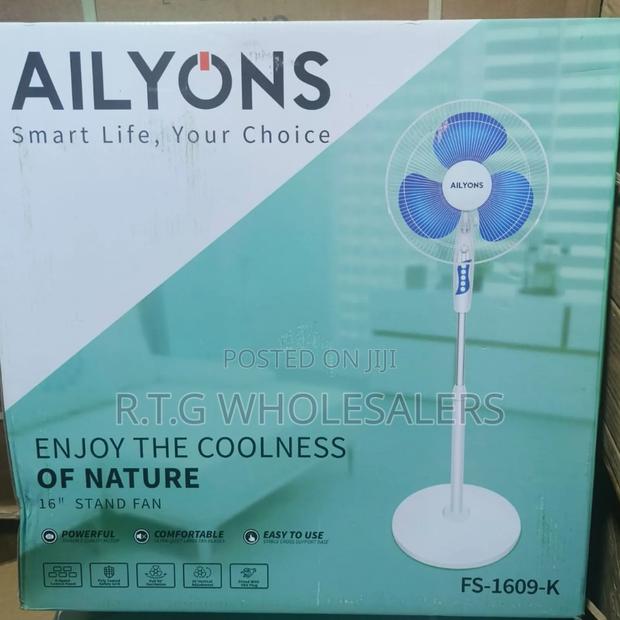 Ailyons 16′′ Standing Fan – Adjustable Height Quiet Motor - main view