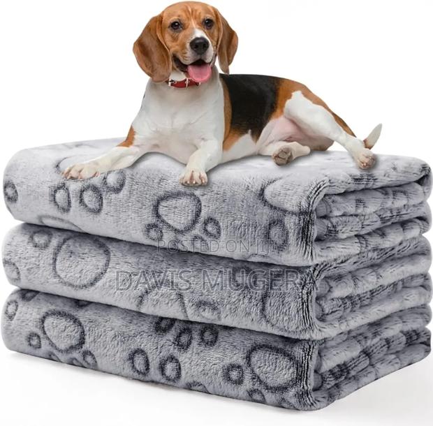 Polyester Microplush Dog Cat Blanket, Grey - Small (60cm×40cm) - thumbnail 2