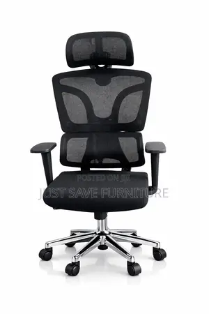 Ergonomic Mesh Office Chair With Headrest – Adjustable Swivel Chair