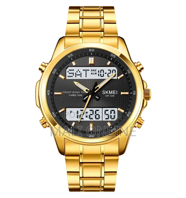 Skmei 2049 Digital Stainless Steel Men’S Watch Dual Time Chronograph