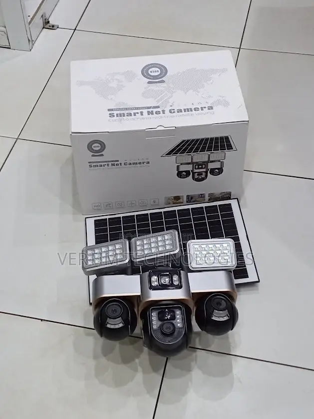 Multi-User Access 12mp 4g PTZ Multiple Lens Camera Solar Flood Light