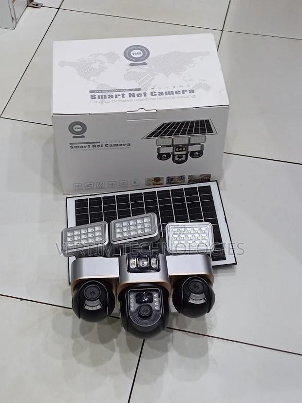 V380 Pro 12mp 4g PTZ Multiple Lens Screens Camera Solar Flood Light - main view