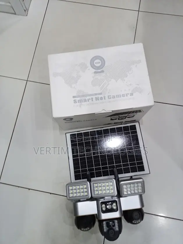 Motion Detection 12mp 4g PTZ Multiple Lens Camera Solar Flood Light