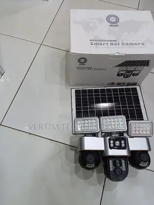 Rotating 12mp 4g PTZ Multiple Lens Screens Camera Solar Flood Light