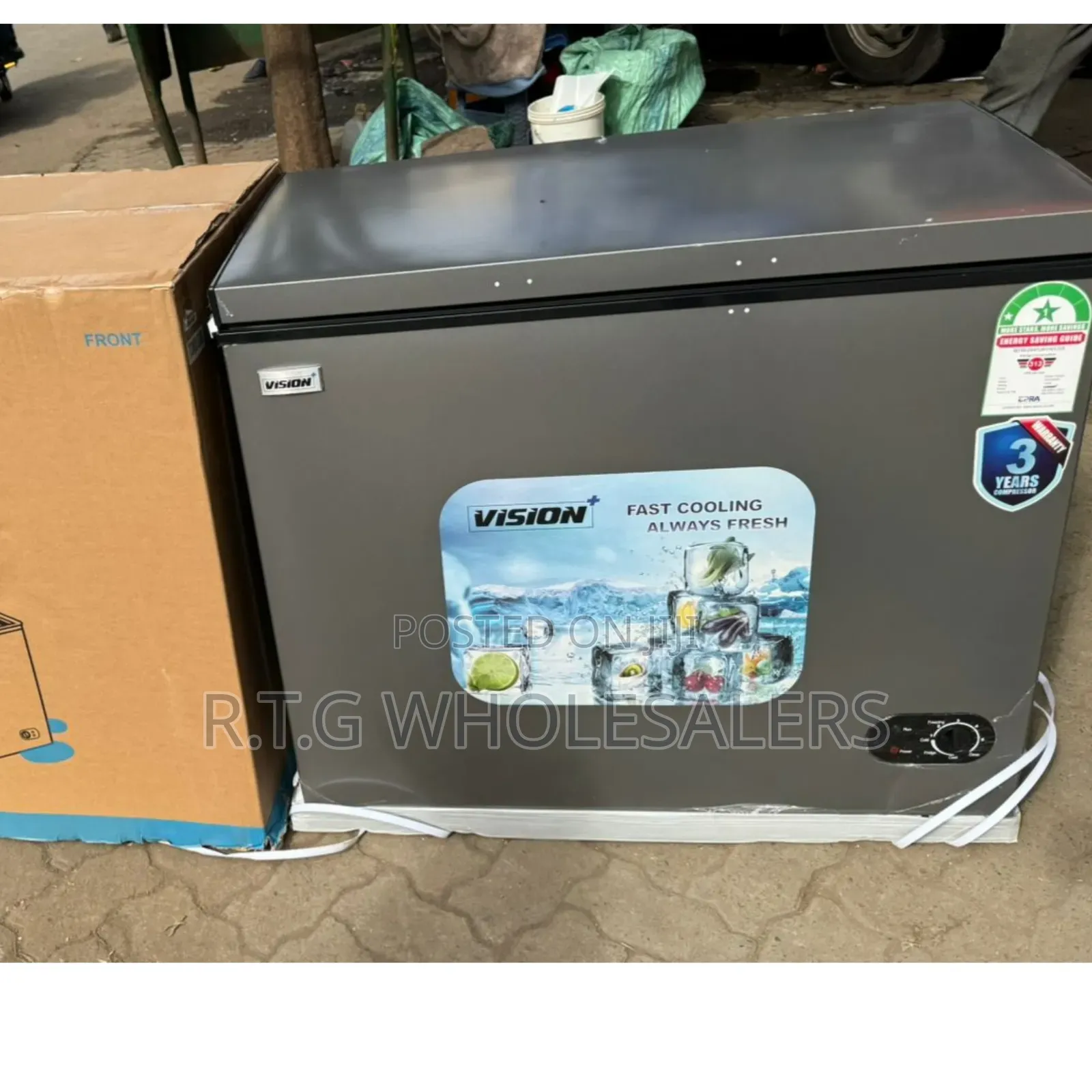 Vision Plus 150 L Chest Freezer – Super Freeze Lockable Glass Lid