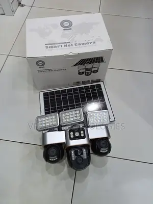 12mp 4g PTZ Multiple Lens Screens Solar Camera With Solar Flood Light