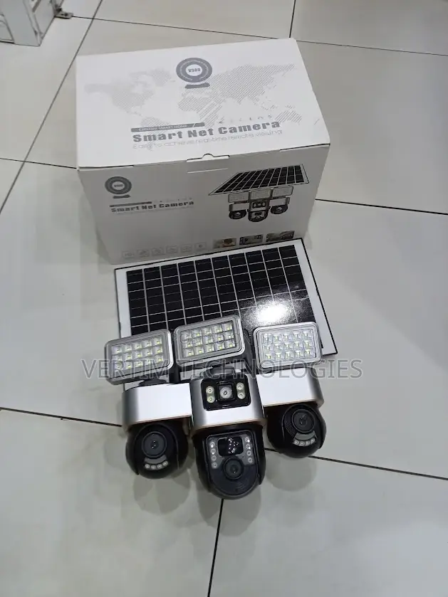 12mp 4g PTZ Multiple Lens Screens Solar Camera With Solar Flood Light