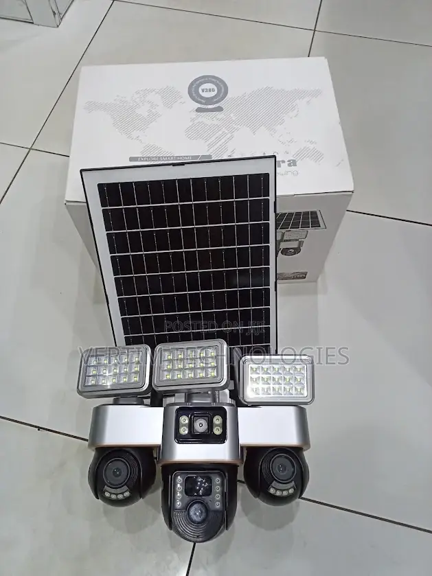 12mp 4g PTZ Multiple Lens Camera With Solar Floodlight