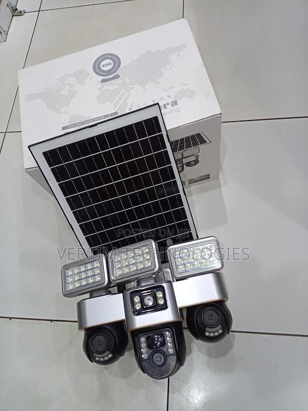 Easy to Install 12mp 4g PTZ Multiple Lens Camera With Solar Floodlight