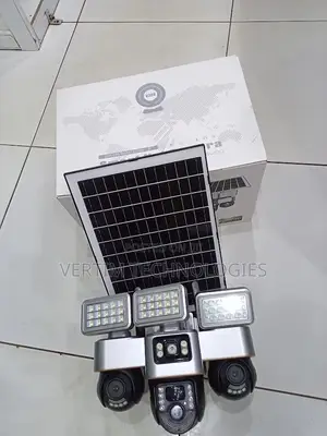 Night Vision Activated 12mp 4g PTZ Solar Camera With Solar Flood Light