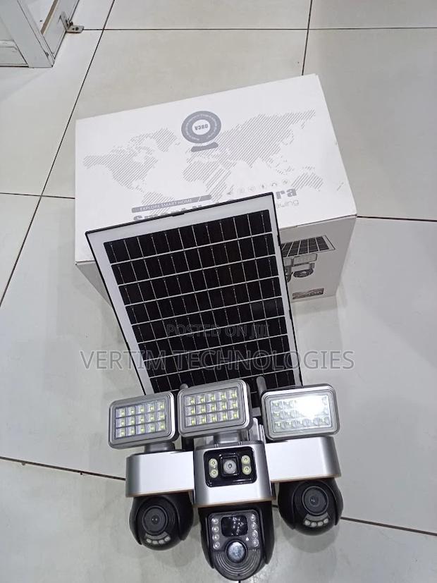 Night Vision Activated 12mp 4g PTZ Solar Camera With Solar Flood Light - main view