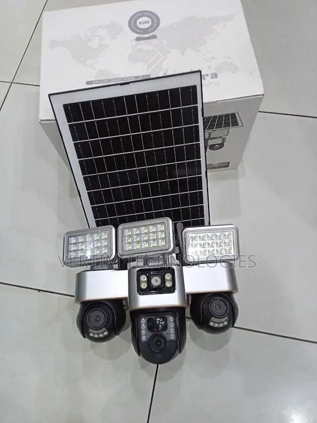 Auto Tracking Support 12mp 4g PTZ Solar Camera With Solar Flood Light