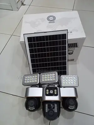 Longer Lasting 12mp 4g PTZ Multiple Lens Camera With Solar Flood Light