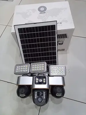 High Quality Material 12mp 4g PTZ Solar Camera With Solar Flood Light