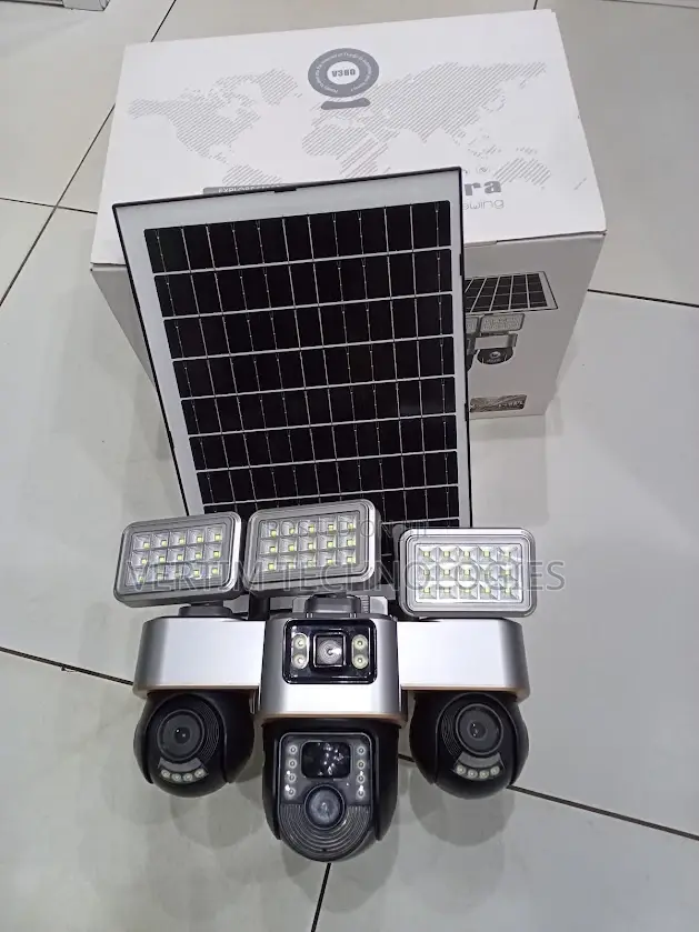 High Quality Material 12mp 4g PTZ Solar Camera With Solar Flood Light