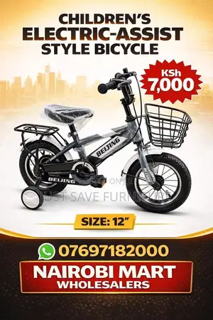 Size 12 With Training Wheels, Basket Carrier Strong Beijing Bike