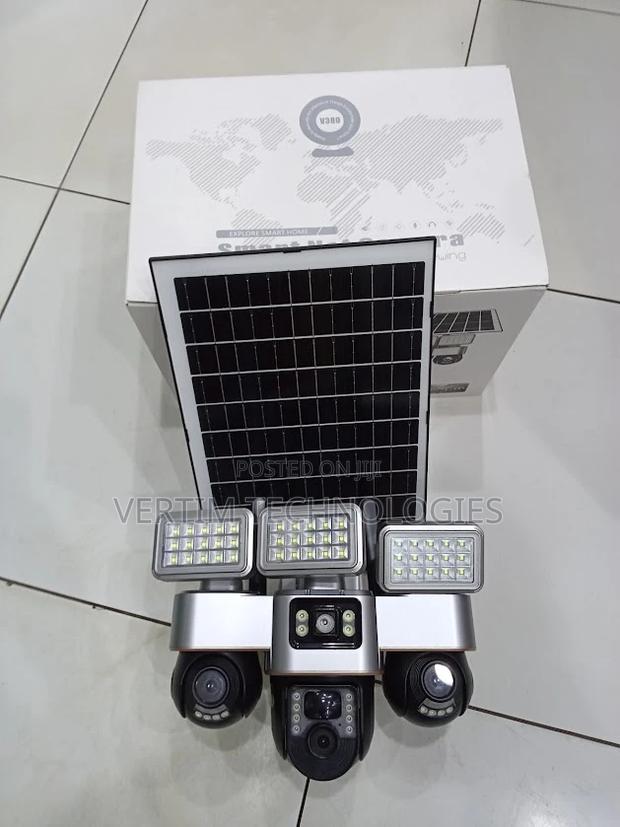 Quality Ensured 12mp 4g PTZ Multiple Lens Camera With Solar Floodlight