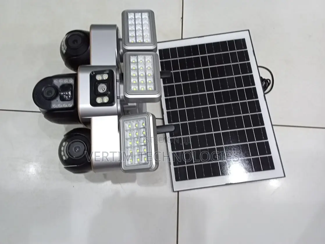 1year Warranty 12mp 4g PTZ Multiple Lens Camera With Solar Floodlight