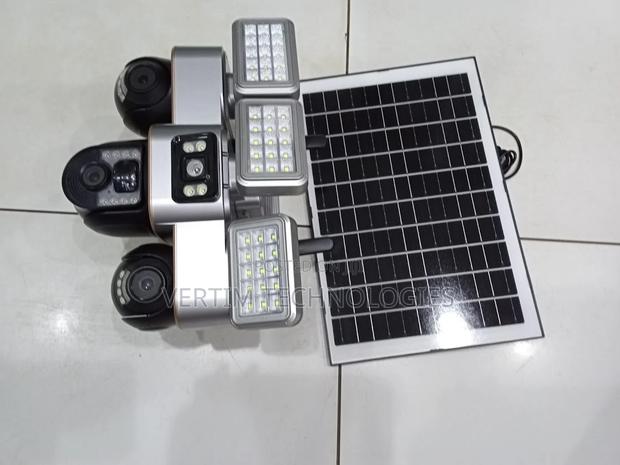 1year Warranty 12mp 4g PTZ Multiple Lens Camera With Solar Floodlight