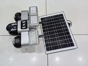 Energy Saving 12mp 4g PTZ Multiple Lens Camera With Solar Flood Light