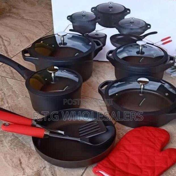 Premium 12 Pc Signature Granite Die Cast Non‐Stick Pots Pans