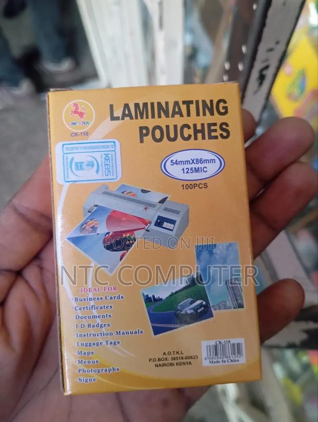 Laminating Pouches 54mm*86mm 125 Microns 100 PCS