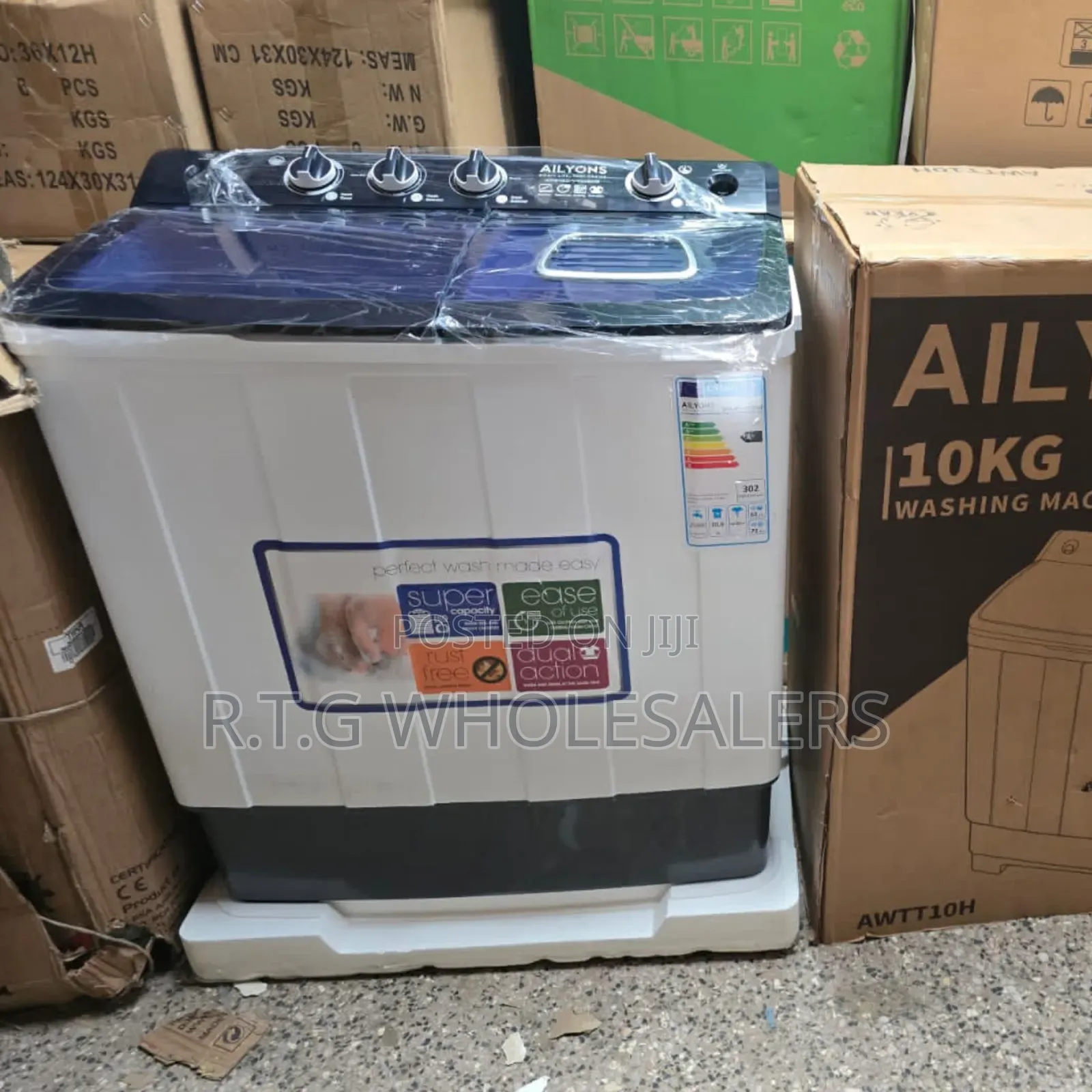 Ailyons 10 Kg Twin Tub Washer With Spinner – Easy Laundry Solution