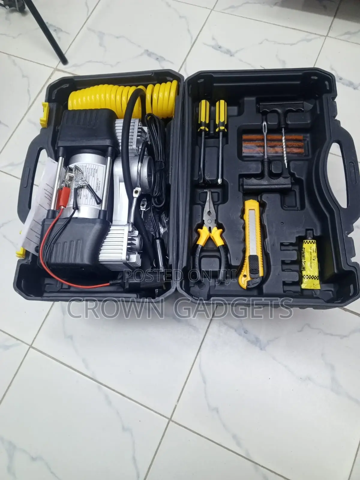 Car Tire Air Compressor 12v With Pressure Gauge Tools
