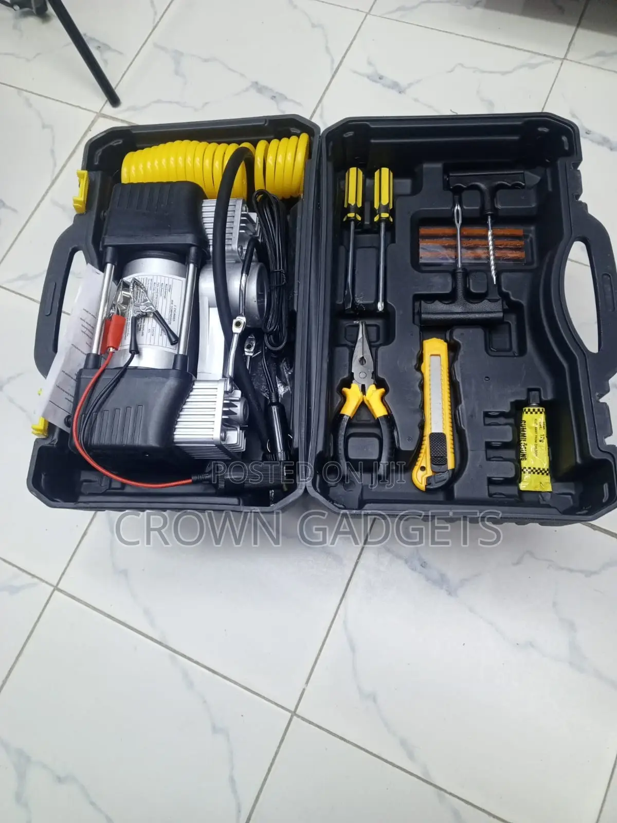 Car Tire Air Compressor 12v With Pressure Gauge Tools