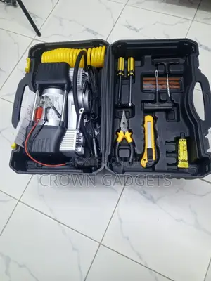Car Tire Air Compressor 12v With Pressure Gauge Tools