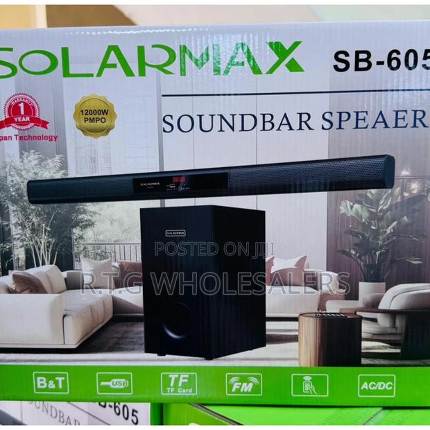 Solarmax 2.1 Channel Soundbar + Wireless/Sub Woofer Multimedia System