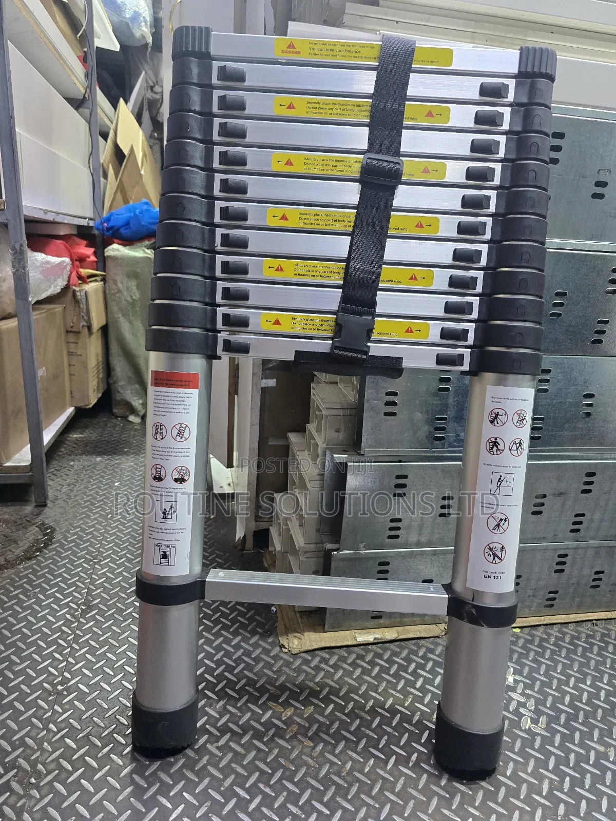 Foldable Single Telescopic Ladder 3.8m