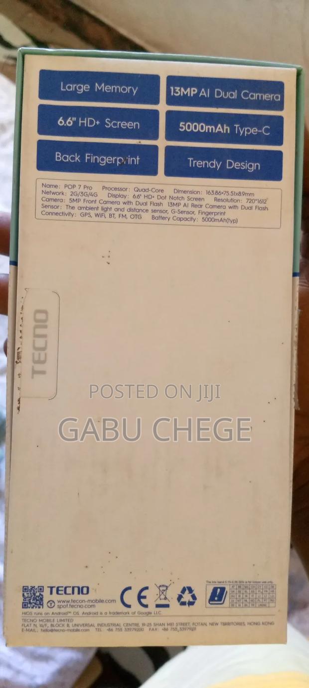 Tecno Pop 7 64 GB Blue - thumbnail 6